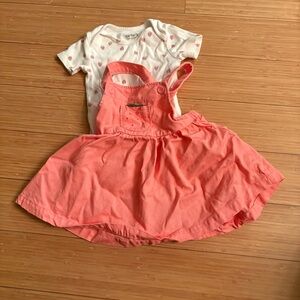 Carter's Pink and White Casual Kids Dress
